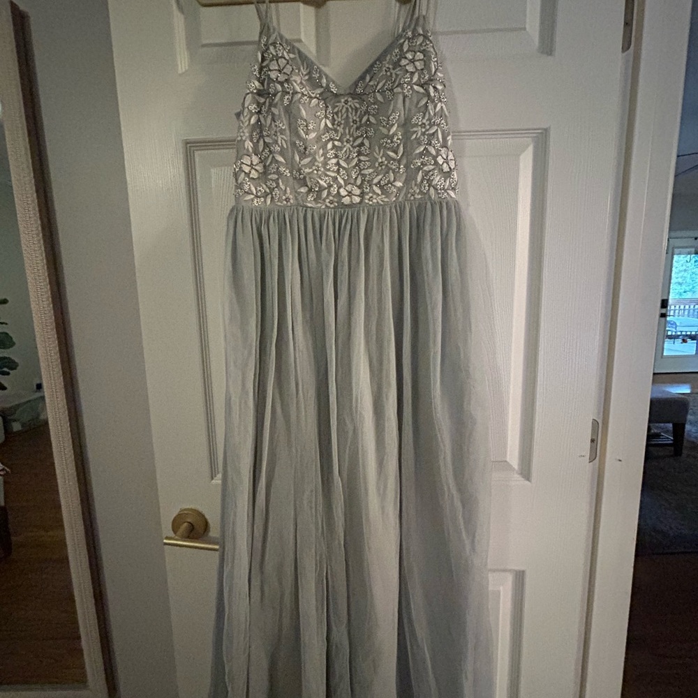 BHLDN Light Gray Gown